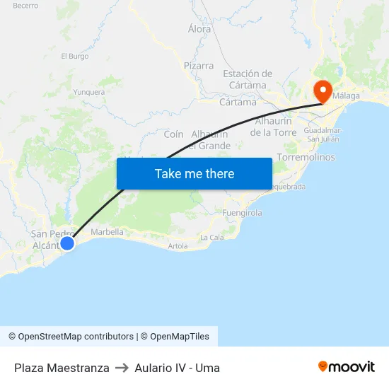 Plaza Maestranza to Aulario IV - Uma map