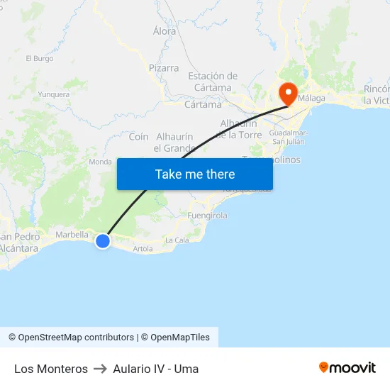 Los Monteros to Aulario IV - Uma map
