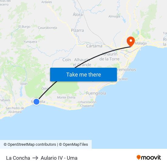 La Concha to Aulario IV - Uma map