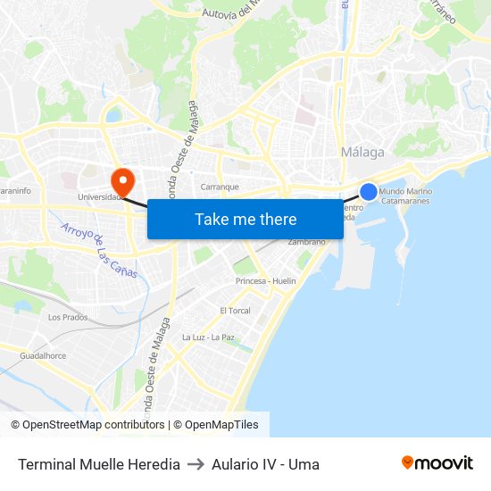 Terminal Muelle Heredia to Aulario IV - Uma map