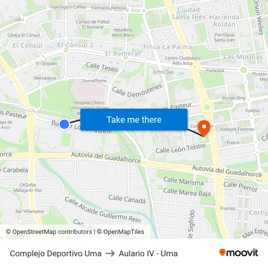 Complejo Deportivo Uma to Aulario IV - Uma map