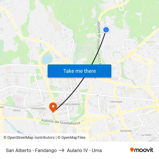 San Alberto - Fandango to Aulario IV - Uma map