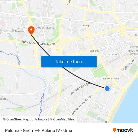Paloma - Girón to Aulario IV - Uma map
