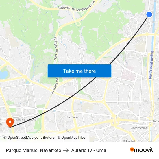 Parque Manuel Navarrete to Aulario IV - Uma map