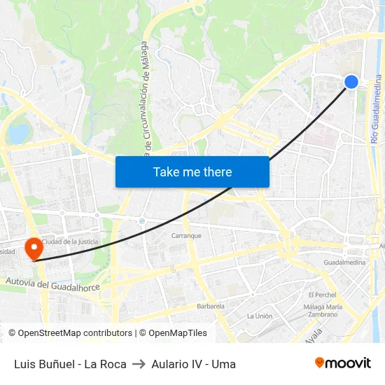 Luis Buñuel - La Roca to Aulario IV - Uma map