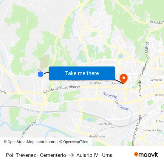 Pol. Trévenez - Cementerio to Aulario IV - Uma map