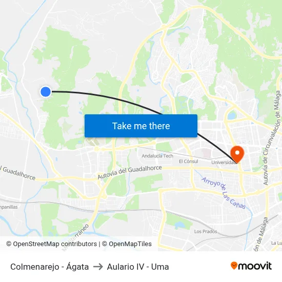 Colmenarejo - Ágata to Aulario IV - Uma map
