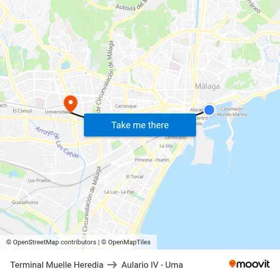 Terminal Muelle Heredia to Aulario IV - Uma map