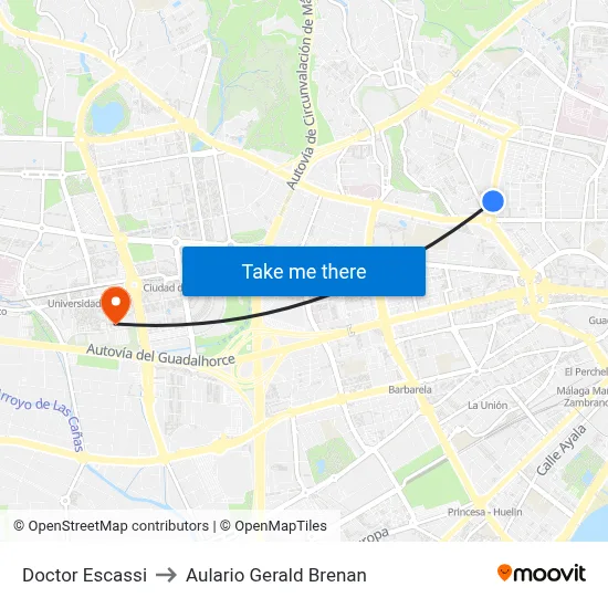 Doctor Escassi to Aulario Gerald Brenan map