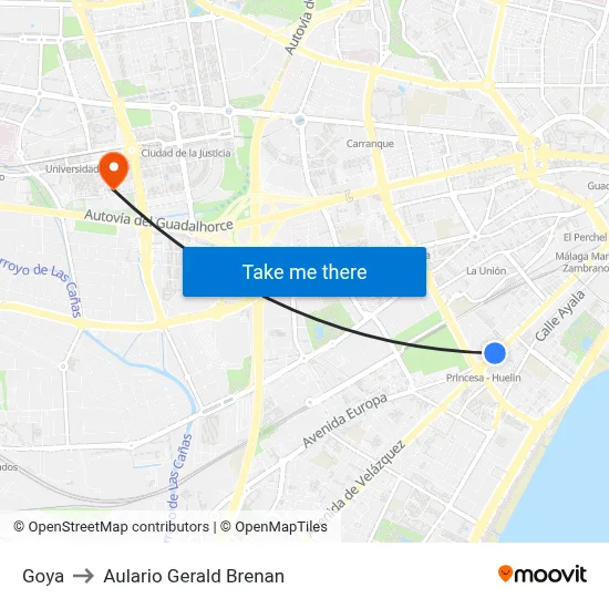 Goya to Aulario Gerald Brenan map
