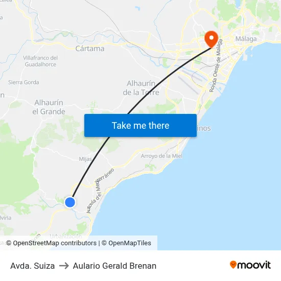 Avda. Suiza to Aulario Gerald Brenan map