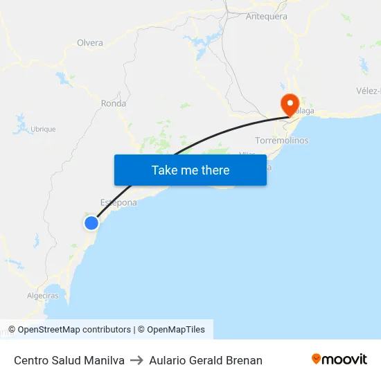Centro Salud Manilva to Aulario Gerald Brenan map