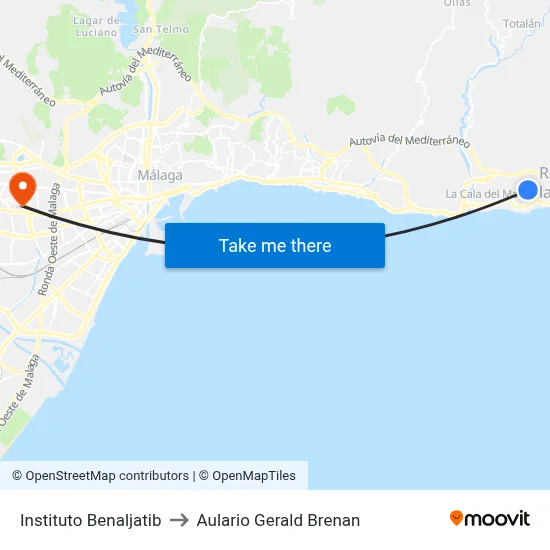 Instituto Benaljatib to Aulario Gerald Brenan map
