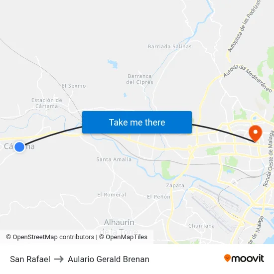 San Rafael to Aulario Gerald Brenan map