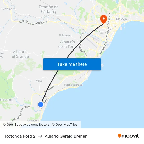 Rotonda Ford 2 to Aulario Gerald Brenan map