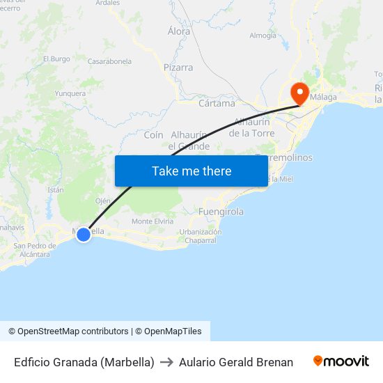 Edficio Granada (Marbella) to Aulario Gerald Brenan map