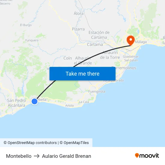 Montebello to Aulario Gerald Brenan map