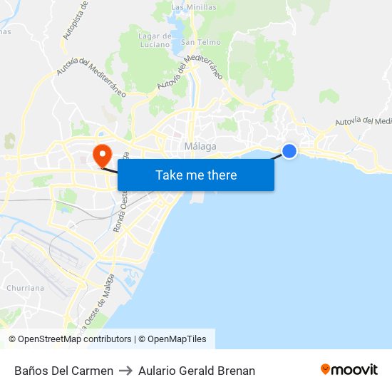Baños Del Carmen to Aulario Gerald Brenan map