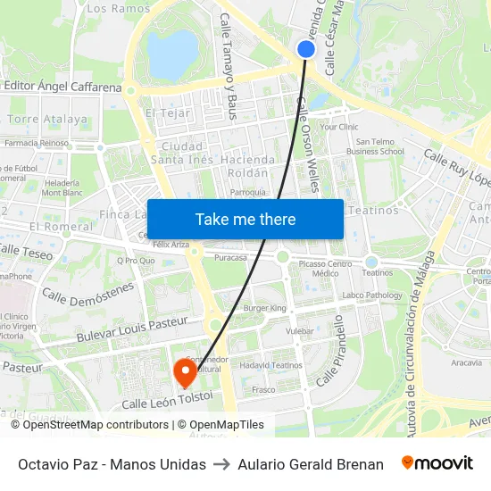 Octavio Paz - Manos Unidas to Aulario Gerald Brenan map