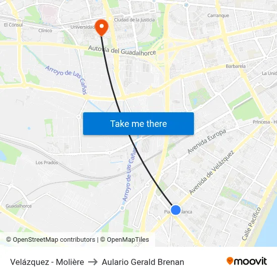 Velázquez - Molière to Aulario Gerald Brenan map