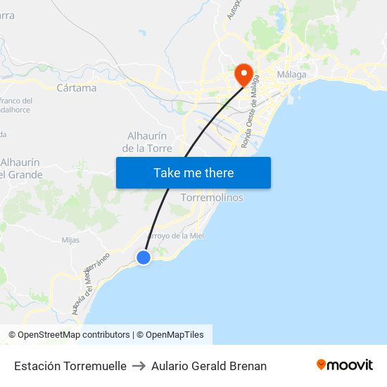 Estación Torremuelle to Aulario Gerald Brenan map