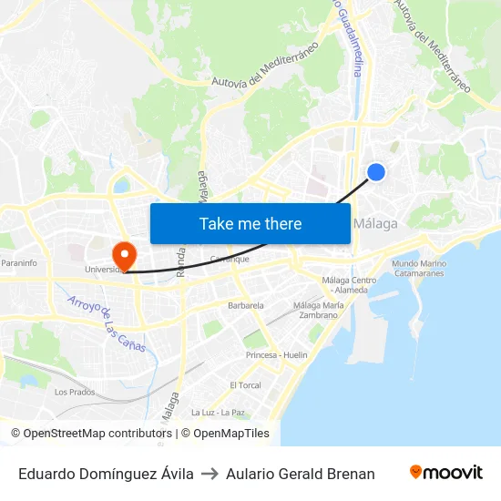 Eduardo Domínguez Ávila to Aulario Gerald Brenan map