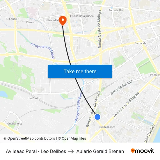 Av Isaac Peral - Leo Delibes to Aulario Gerald Brenan map