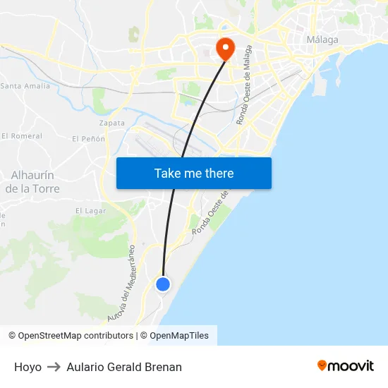 Hoyo to Aulario Gerald Brenan map