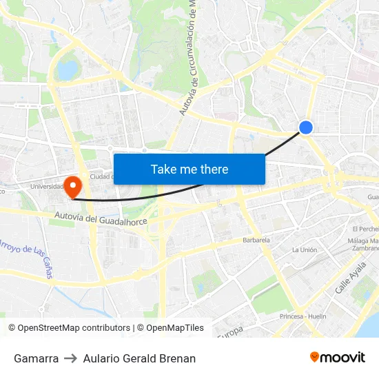 Gamarra to Aulario Gerald Brenan map