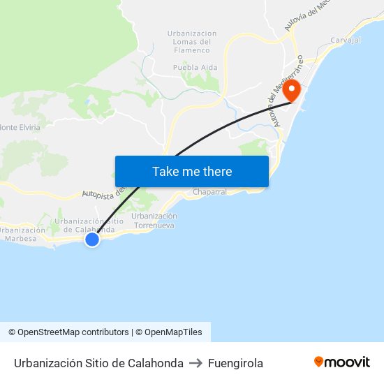 Urbanización Sitio de Calahonda to Fuengirola map