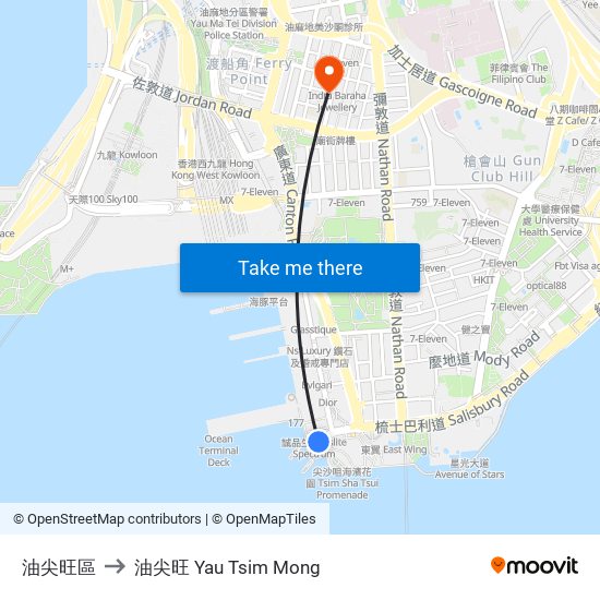 油尖旺區 to 油尖旺 Yau Tsim Mong map