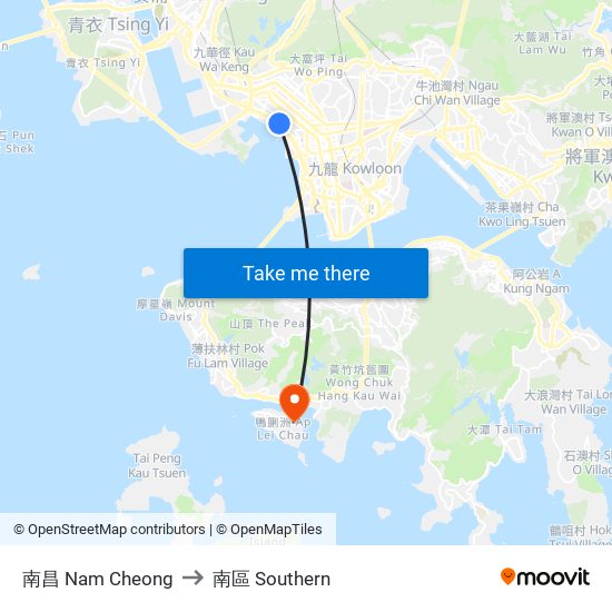 南昌 Nam Cheong to 南區 Southern map