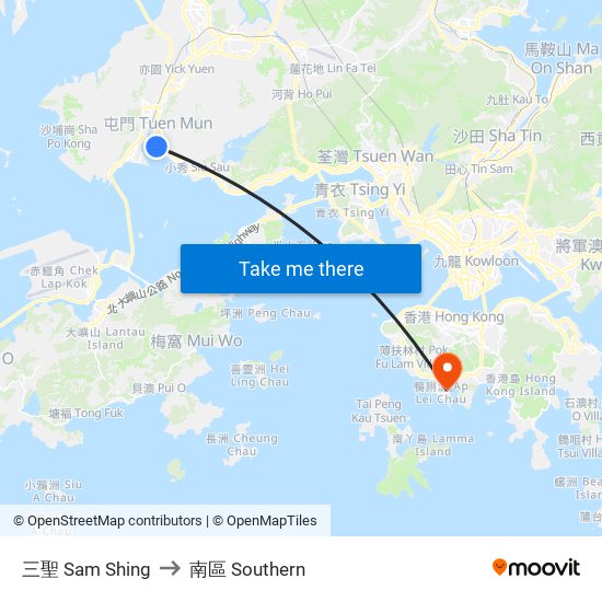 三聖 Sam Shing to 南區 Southern map