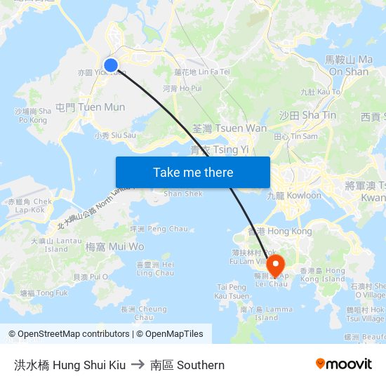 洪水橋 Hung Shui Kiu to 南區 Southern map