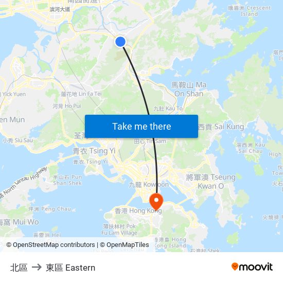 北區 to 東區 Eastern map