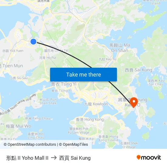 形點 II Yoho Mall II to 西貢 Sai Kung map