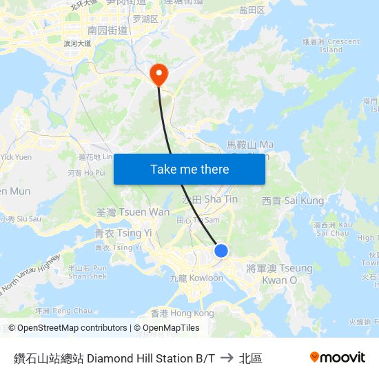 鑽石山站總站 Diamond Hill Station B/T to 北區 map