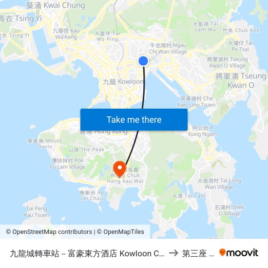 九龍城轉車站－富豪東方酒店 Kowloon City Bbi - Regal Oriental Hotel to 第三座 Block 3 map