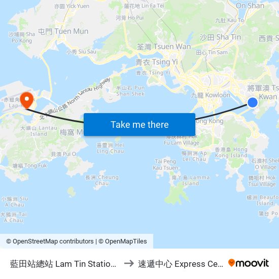 藍田站總站 Lam Tin Station B/T to 速遞中心 Express Centre map