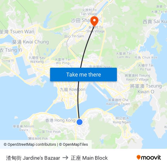 渣甸街 Jardine's Bazaar to 正座 Main Block map