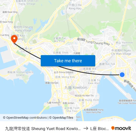 九龍灣常悅道 Sheung Yuet Road Kowloon Bay to L座 Block L map