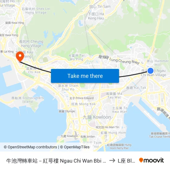 牛池灣轉車站－紅萼樓 Ngau Chi Wan Bbi - Hung Ngok House to L座 Block L map