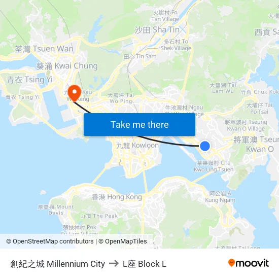 Millennium City to Block L map
