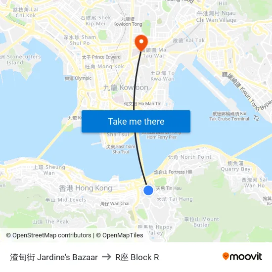 Jardine's Bazaar to Block R map