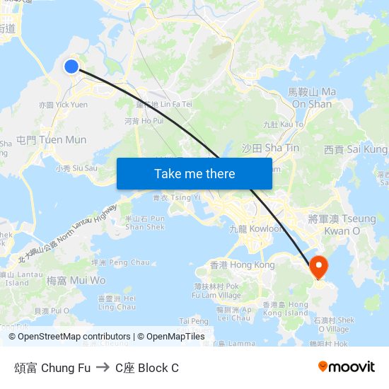 頌富 Chung Fu to C座 Block C map