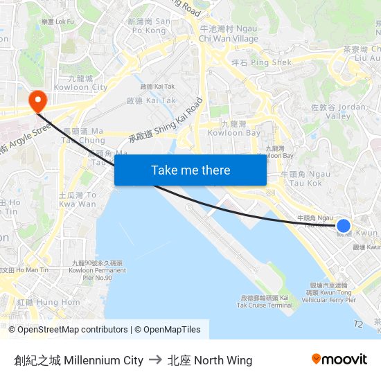 創紀之城 Millennium City to 北座 North Wing map