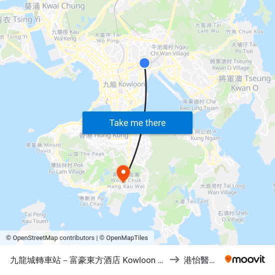 九龍城轉車站－富豪東方酒店 Kowloon City Bbi - Regal Oriental Hotel to 港怡醫院-急症室 map