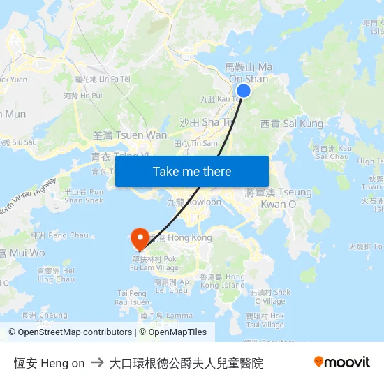 恆安 Heng on to 大口環根德公爵夫人兒童醫院 map