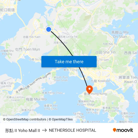 形點 II Yoho Mall II to NETHERSOLE HOSPITAL map