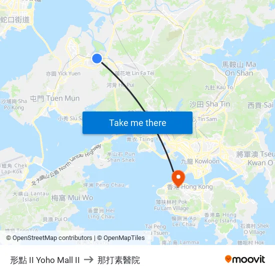 形點 II Yoho Mall II to 那打素醫院 map